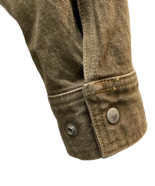 PWA（プア）PWA (プア) DENIM ZIP-UP JKT ブラウン サイズ:Lの古着・服飾アイテム