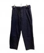 COMOLIコモリ）の古着「24SS DENIM BELTED PANTS」｜インディゴ