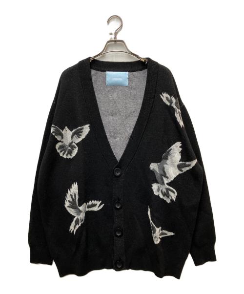 3.PARADIS（スリー.パラディ）3.PARADIS (スリー.パラディ) Freedom Birds カーディガン ブラック サイズ:Sの古着・服飾アイテム