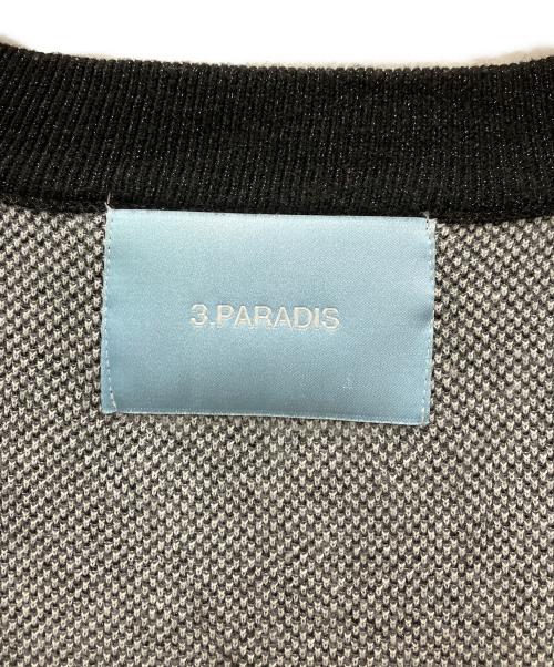 3.PARADIS（スリー.パラディ）3.PARADIS (スリー.パラディ) Freedom Birds カーディガン ブラック サイズ:Sの古着・服飾アイテム
