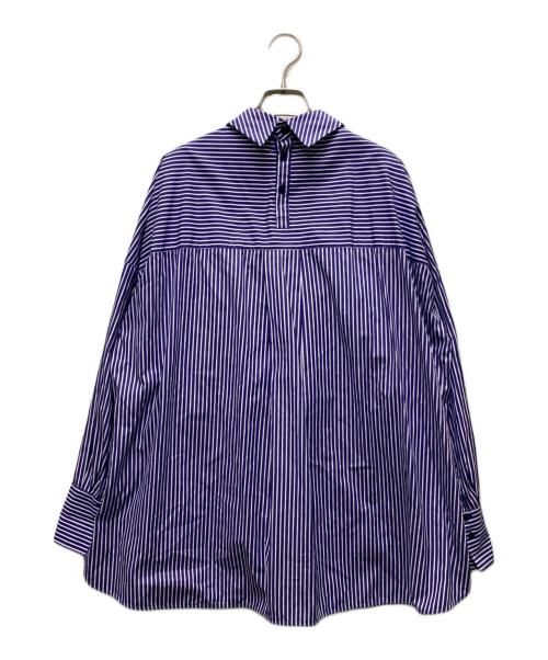 ENFOLD（エンフォルド）ENFOLD (エンフォルド) カシュクールデザイン長袖シャツ ブルー サイズ:38の古着・服飾アイテム