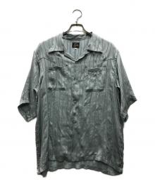 Needles（ニードルズ）の古着「S/S Cowboy One-Up Shirt - TA/CU/PE Georgette」｜スカイブルー