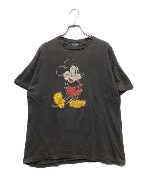 DISNEY（ディズニー）Disney (ディズニー) 80-90`SミッキーTEE グレー サイズ:Lの古着・服飾アイテム
