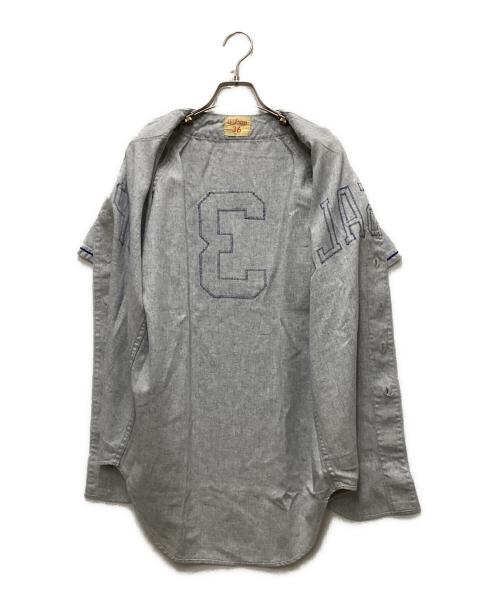 Wilson（ウィルソン）Wilson (ウィルソン) 50-60`Sウールベースボールシャツ グレー サイズ:36の古着・服飾アイテム