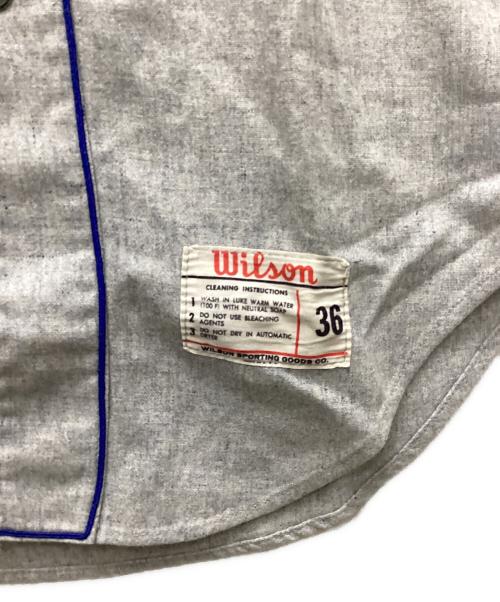 Wilson（ウィルソン）Wilson (ウィルソン) 50-60`Sウールベースボールシャツ グレー サイズ:36の古着・服飾アイテム