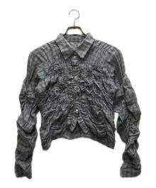 MAISON SPECIAL（メゾンスペシャル）の古着「Shirring Bustier Shirt」｜ネイビー