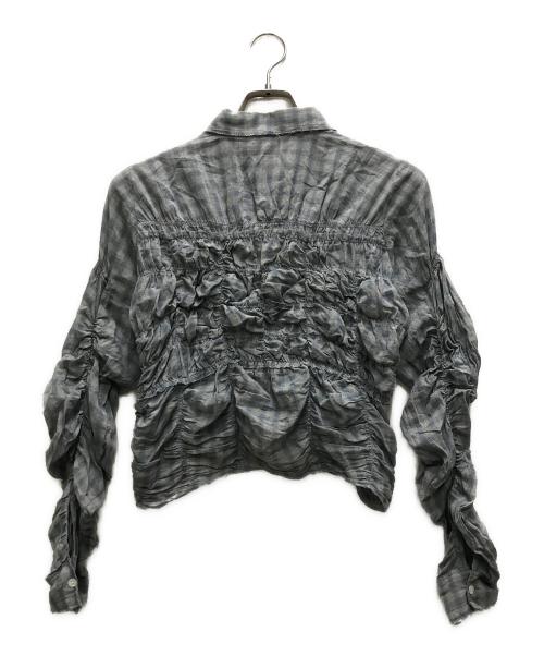 MAISON SPECIAL（メゾンスペシャル）MAISON SPECIAL (メゾンスペシャル) Shirring Bustier Shirt ネイビー サイズ:FREEの古着・服飾アイテム