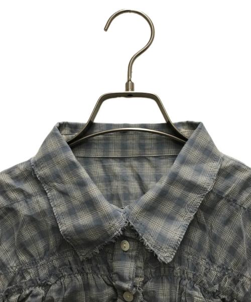 MAISON SPECIAL（メゾンスペシャル）MAISON SPECIAL (メゾンスペシャル) Shirring Bustier Shirt ネイビー サイズ:FREEの古着・服飾アイテム
