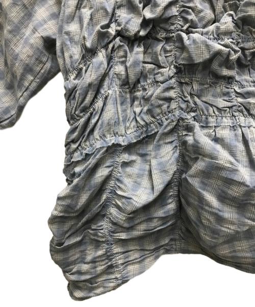 MAISON SPECIAL（メゾンスペシャル）MAISON SPECIAL (メゾンスペシャル) Shirring Bustier Shirt ネイビー サイズ:FREEの古着・服飾アイテム