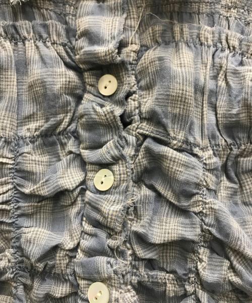 MAISON SPECIAL（メゾンスペシャル）MAISON SPECIAL (メゾンスペシャル) Shirring Bustier Shirt ネイビー サイズ:FREEの古着・服飾アイテム