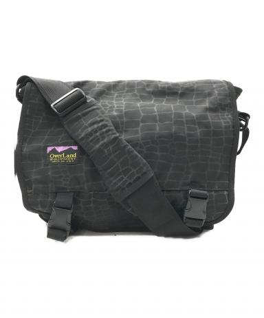 Overland メッセンジャーバッグ 黒/グレー 中古・古着通販】Overland (オーバーランド) 90`Sメッセンジャーバッグ