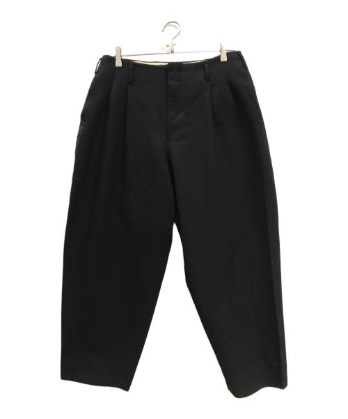 COMME des GARCONS HOMME PLUS（コムデギャルソンオムプリュス）COMME des GARCONS HOMME PLUS (コムデギャルソンオムプリュス) ポリ縮絨ワイド2タックスラックス ブラック サイズ:Sの古着・服飾アイテム