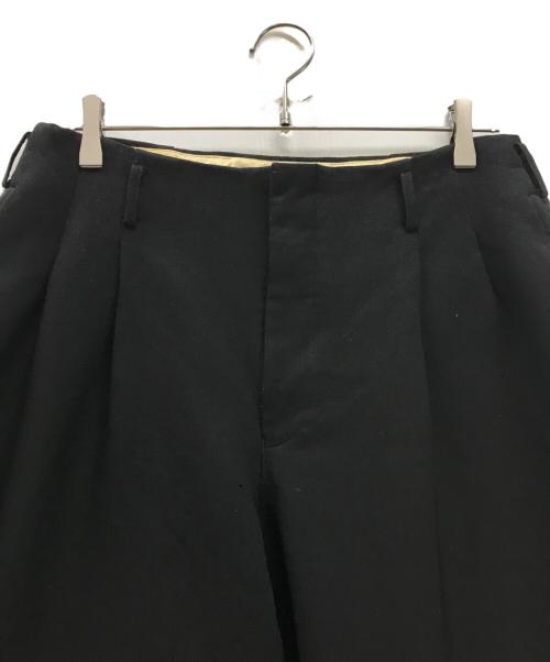 COMME des GARCONS HOMME PLUS（コムデギャルソンオムプリュス）COMME des GARCONS HOMME PLUS (コムデギャルソンオムプリュス) ポリ縮絨ワイド2タックスラックス ブラック サイズ:Sの古着・服飾アイテム