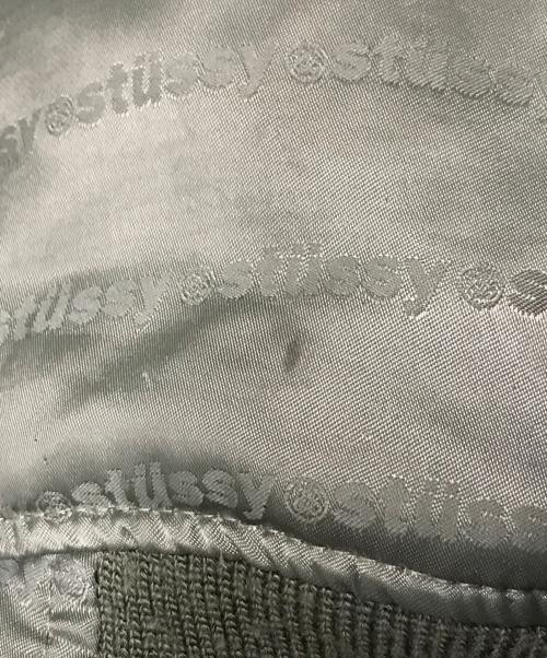 stussy（ステューシー）stussy (ステューシー) リバーシブルロゴボーダーMA-1 オリーブ サイズ:Sの古着・服飾アイテム