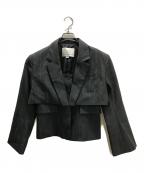 Ameriアメリ）の古着「DEFORMATION PINSTRIPE JACKET」｜グレー