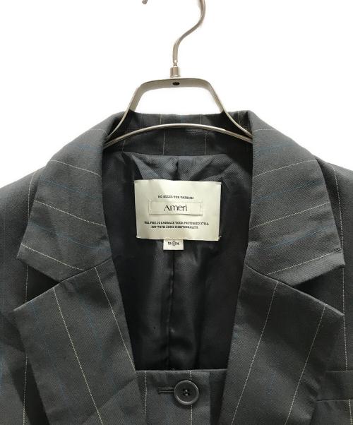 Ameri（アメリ）Ameri (アメリ) DEFORMATION PINSTRIPE JACKET グレー サイズ:Sの古着・服飾アイテム