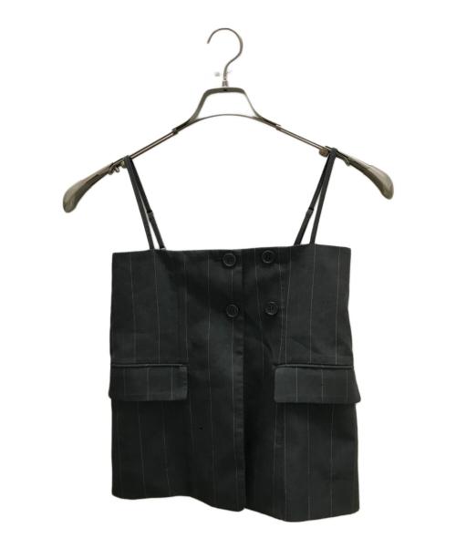 Ameri（アメリ）Ameri (アメリ) DEFORMATION PINSTRIPE JACKET グレー サイズ:Sの古着・服飾アイテム