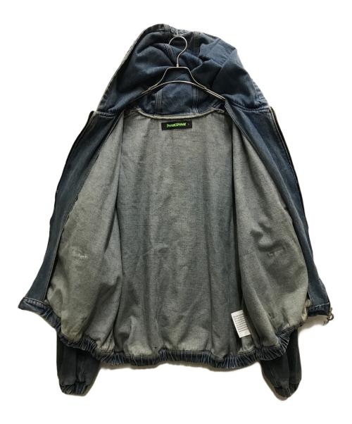 pinkspink（ピンクスピンク）pinkspink (ピンクスピンク) ダメージデニムフーデットジャケット インディゴ サイズ:Lの古着・服飾アイテム