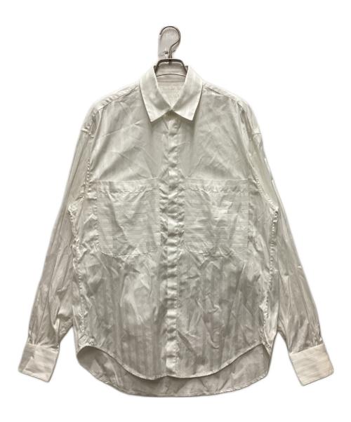 BOURRIENNE（ブリエンヌ）BOURRIENNE (ブリエンヌ) ストライプL/Sシャツ ホワイト サイズ:Mの古着・服飾アイテム