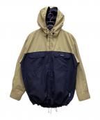 stussyステューシー）の古着「90’s ナイロンジャケット」｜ベージュ×ネイビー
