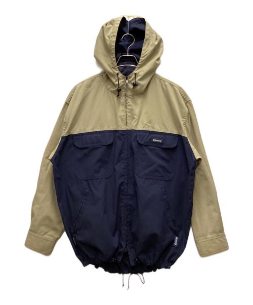 stussy（ステューシー）stussy (ステューシー) 90’s ナイロンジャケット ベージュ×ネイビー サイズ:Mの古着・服飾アイテム