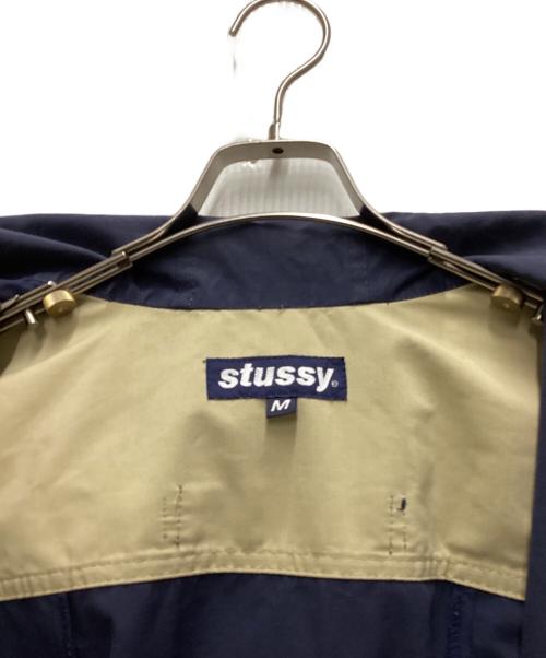 stussy（ステューシー）stussy (ステューシー) 90’s ナイロンジャケット ベージュ×ネイビー サイズ:Mの古着・服飾アイテム