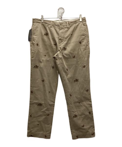 POLO RALPH LAUREN（ポロ・ラルフローレン）POLO RALPH LAUREN (ポロ・ラルフローレン) 刺繍チノパン ベージュ サイズ: 86cm (W34)の古着・服飾アイテム