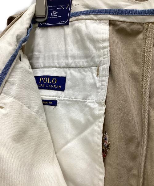 POLO RALPH LAUREN（ポロ・ラルフローレン）POLO RALPH LAUREN (ポロ・ラルフローレン) 刺繍チノパン ベージュ サイズ: 86cm (W34)の古着・服飾アイテム