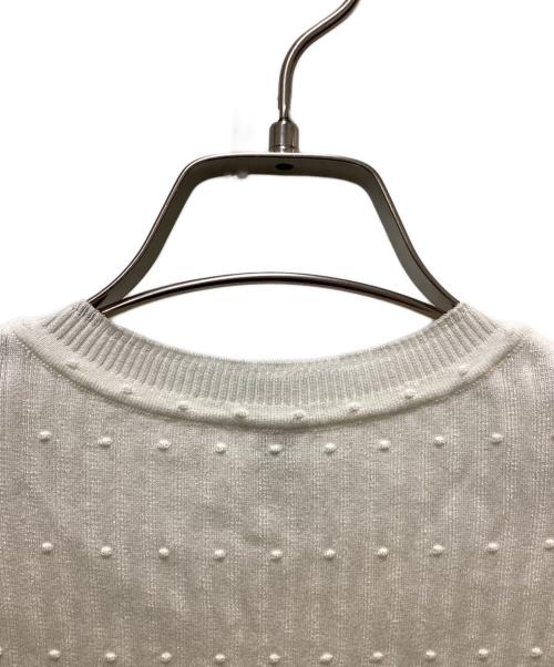 HERMES（エルメス）HERMES (エルメス) コットンシルクノースリーブニット ホワイト サイズ:36の古着・服飾アイテム