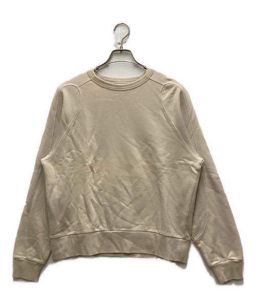 DRIES VAN NOTEN（ドリスヴァンノッテン）DRIES VAN NOTEN (ドリスヴァンノッテン) パネルステッチラグランスウェット ベージュ サイズ:XSの古着・服飾アイテム