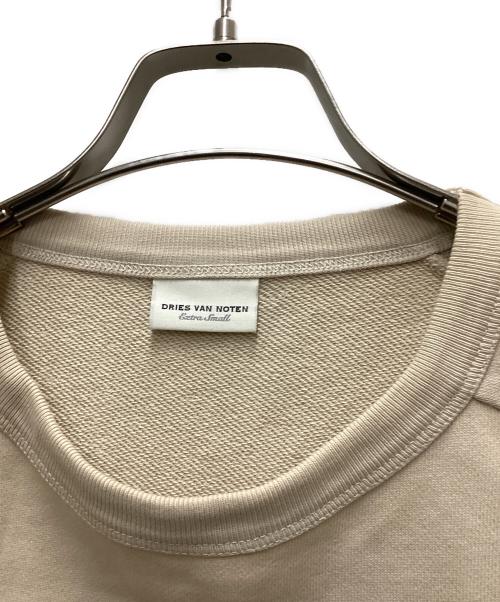 DRIES VAN NOTEN（ドリスヴァンノッテン）DRIES VAN NOTEN (ドリスヴァンノッテン) パネルステッチラグランスウェット ベージュ サイズ:XSの古着・服飾アイテム