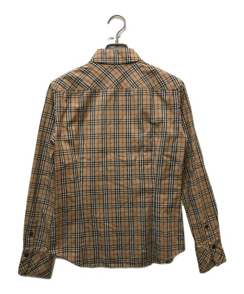 BURBERRY BLUE LABEL（バーバリー ブルー レーベル）BURBERRY BLUE LABEL (バーバリー ブルー レーベル) ノバチェックロゴシャツ ベージュ サイズ:38の古着・服飾アイテム
