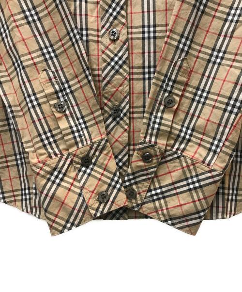 BURBERRY BLUE LABEL（バーバリー ブルー レーベル）BURBERRY BLUE LABEL (バーバリー ブルー レーベル) ノバチェックロゴシャツ ベージュ サイズ:38の古着・服飾アイテム