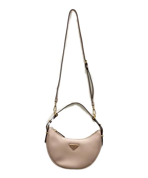 PRADA（プラダ）PRADA (プラダ) アーケミニレザーショルダーバッグ ピンクの古着・服飾アイテム