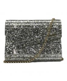 JIMMY CHOO（ジミーチュウ）の古着「Candy Glitter box Clutch Bag」｜グレー