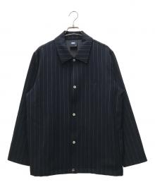 KITH（キス）の古着「Pinstripe Doubleknit Coaches Jacket」｜ネイビー