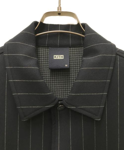 KITH（キス）KITH (キス) Pinstripe Doubleknit Coaches Jacket ネイビー サイズ:Mの古着・服飾アイテム