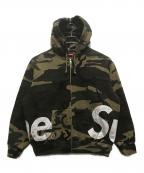 SUPREMEシュプリーム）の古着「Big Logo Zip Up Sweatshirt」｜カーキ