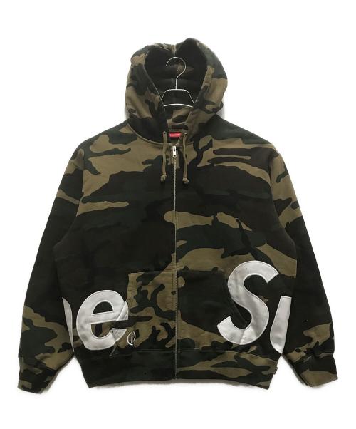 SUPREME（シュプリーム）SUPREME (シュプリーム) Big Logo Zip Up Sweatshirt カーキ サイズ:Mの古着・服飾アイテム