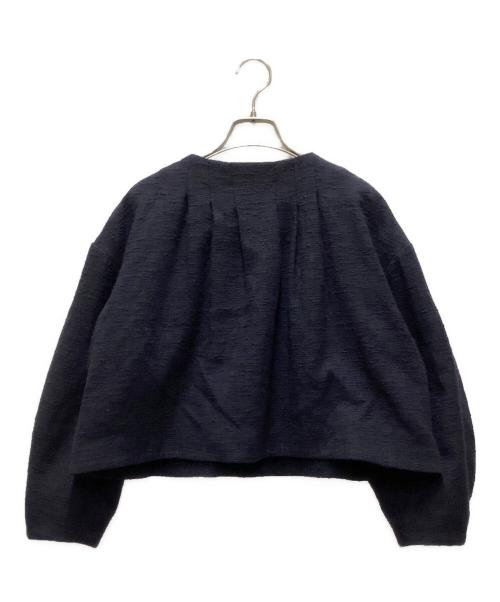 ALORS（アロー）aLORS (アロー) ノーカラージャケット ネイビー サイズ:S-Mの古着・服飾アイテム