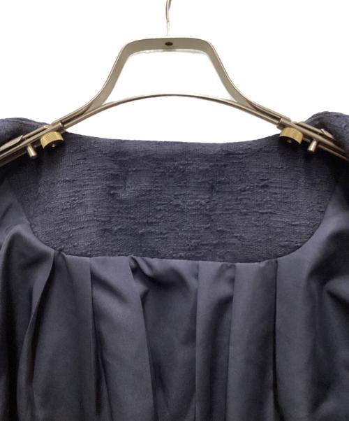 ALORS（アロー）aLORS (アロー) ノーカラージャケット ネイビー サイズ:S-Mの古着・服飾アイテム