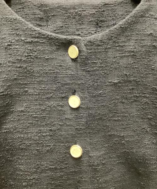 ALORS（アロー）aLORS (アロー) ノーカラージャケット ネイビー サイズ:S-Mの古着・服飾アイテム
