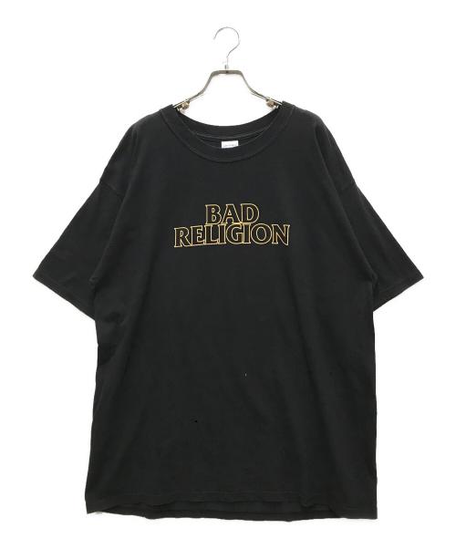 BAD RELIGION（バッドレリジョン）BAD RELIGION (バッドレリジョン) 90s～00s Against The Grain 両面プリントTシャツ ブラック サイズ:XLの古着・服飾アイテム