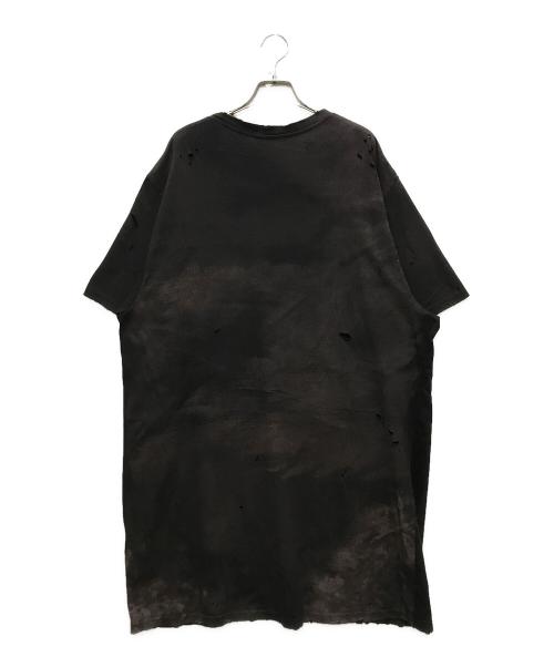 BALMAIN（バルマン）BALMAIN (バルマン) ダメージ加工 タイガーグラフィックTシャツ ブラック サイズ:TUの古着・服飾アイテム