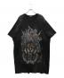 BALMAIN（バルマン）の古着「ダメージ加工 タイガーグラフィックTシャツ」｜ブラック