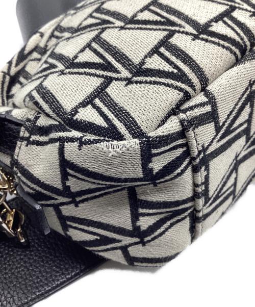 VERMEIL par iena（ヴェルメイユ パー イエナ）VERMEIL par iena (ヴェルメイユ パー イエナ) モノグラムロゴジャガードショルダーバッグ ホワイトの古着・服飾アイテム