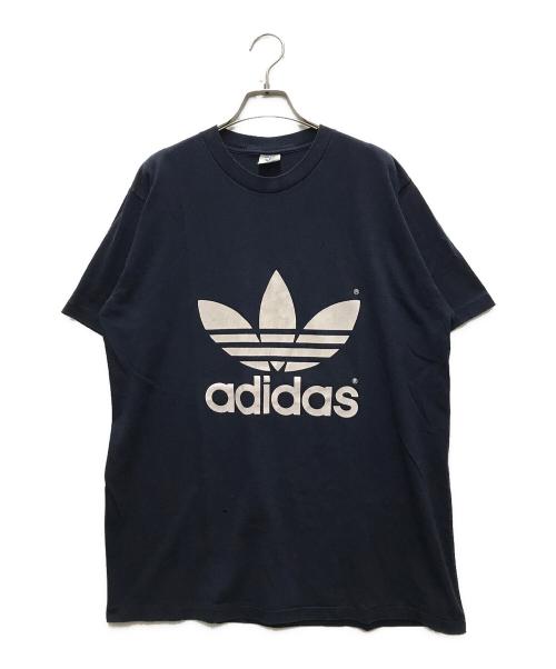 adidas（アディダス）adidas (アディダス) 80`SトレフォイルロゴTEE ネイビー サイズ:XLの古着・服飾アイテム