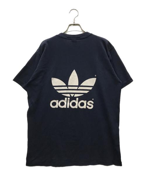 adidas（アディダス）adidas (アディダス) 80`SトレフォイルロゴTEE ネイビー サイズ:XLの古着・服飾アイテム
