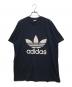 adidas（アディダス）の古着「80`SトレフォイルロゴTEE」｜ネイビー