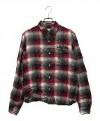 WACKO MARIAワコマリア）の古着「オンブレチェックシャツ」｜レッド×ブラック